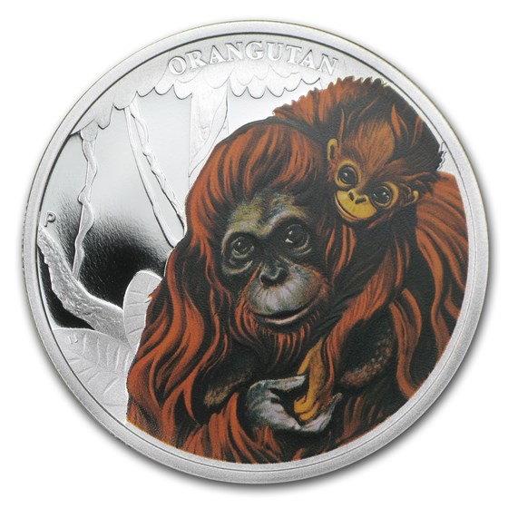 2014 Australia 1/2 oz Silver Mother's Love Proof (Orangutan) 2014 Australia 1/2 oz Silver Mother's Love Proof (Orangutan)